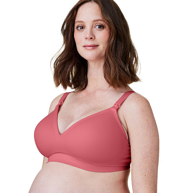 Bravado Designs Plunge Wireless Maternity & Nursing Bra 11017V, Women's, Size: Small FC, Lipstick