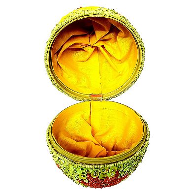 Beaded Decorative Egg Container Table Decor