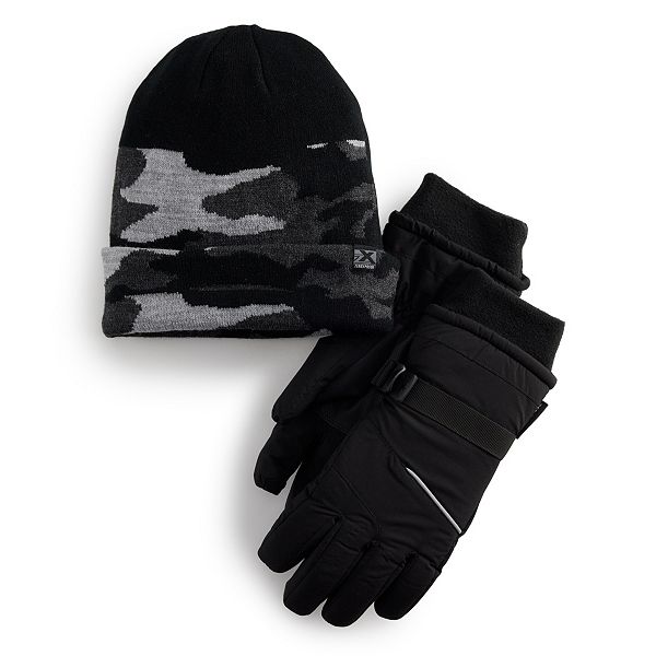 Boys 820 ZeroXposur Versatile Cuffed Beanie & Gloves Set