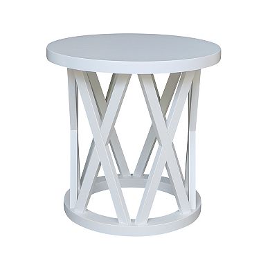 International Concepts Round Ceylon End Table