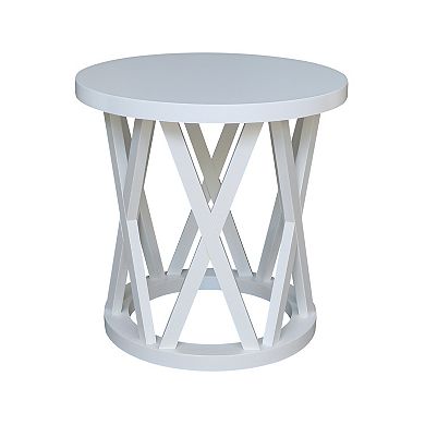 International Concepts Round Ceylon End Table