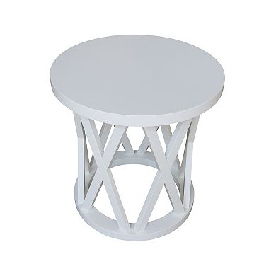 International Concepts Round Ceylon End Table