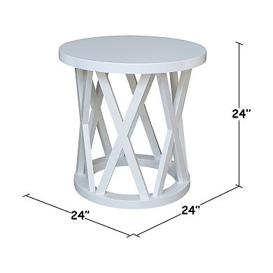 International Concepts Round Ceylon End Table
