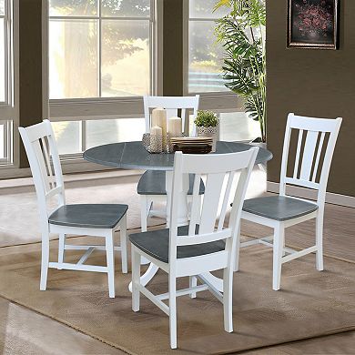 International Concepts Dual Drop Leaf Dining Table & Dining Chair 5 ...