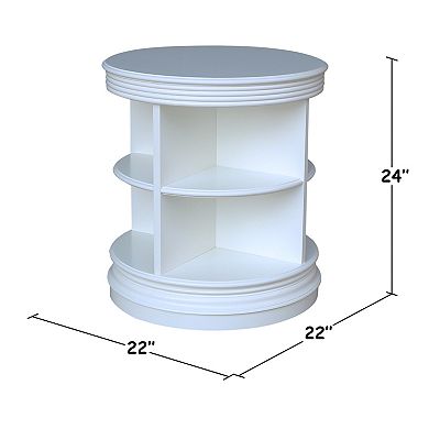 International Concepts Library Round End Table