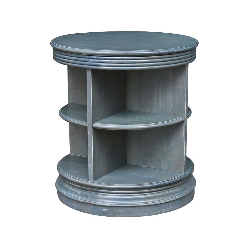 International Concepts Library Round End Table, Grey