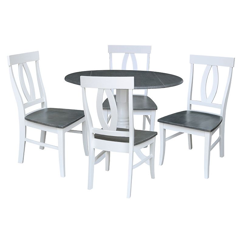 International Concepts Dual Drop Leaf Dining Table & Chair 5-piece Set, Mul