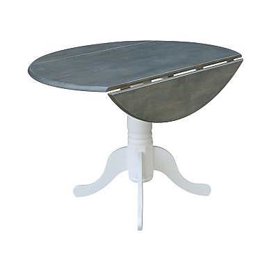 International Concepts Drop Leaf Dining Table & Slat Back Chair 5-piece Set
