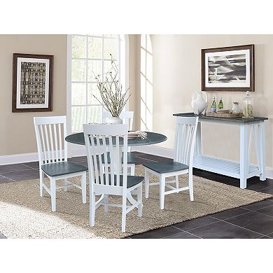 International Concepts Drop Leaf Dining Table & Slat Back Chair 5-piece Set