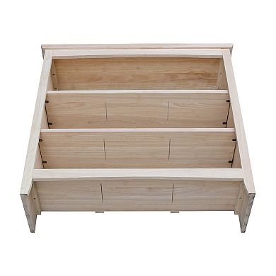 International Concepts Shaker Unfinished 3-Shelf Bookcase