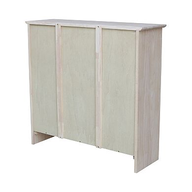 International Concepts Shaker Unfinished 3-Shelf Bookcase