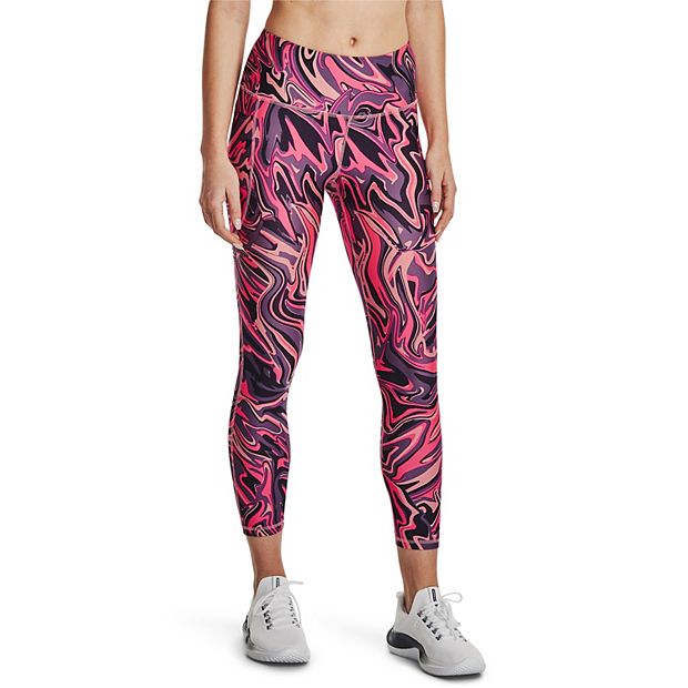 Under Armour HeatGear Armour No-Slip Waistband Printed Ankle Leggings for  Ladies