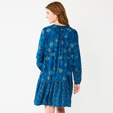 Women's Sonoma Goods For Life® Printed Long Sleeve Dress