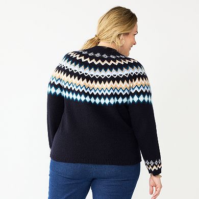 Plus Size Croft & Barrow® Fair Isle Sweater