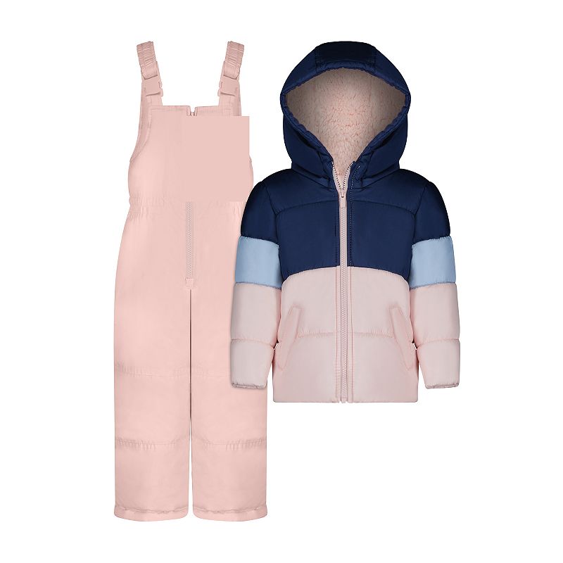 Baby Girl Carters Colorblock 2-Piece Snowsuit, Girls, Size: 12 Months, Lig