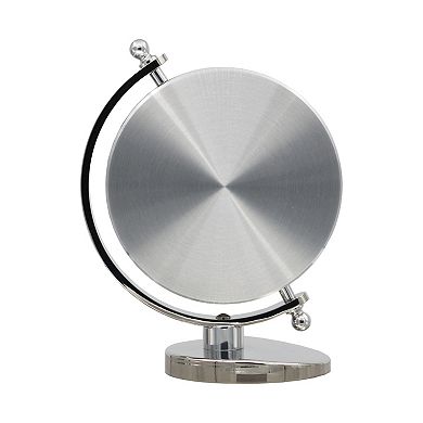 Seiko Silver Finish Globe Clock Table Decor