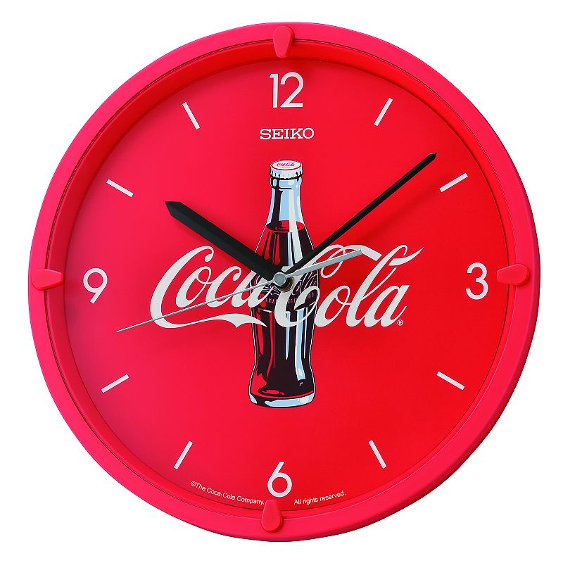 Seiko Coca-Cola Wall Clock, Red, 12