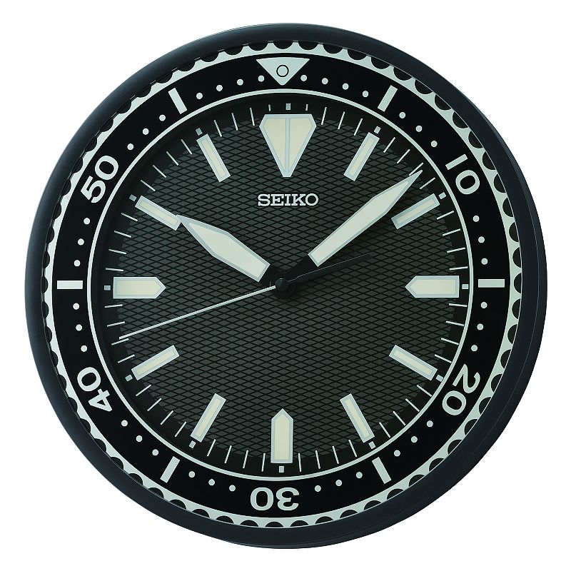 Seiko Watch Face Wall Clock, Black