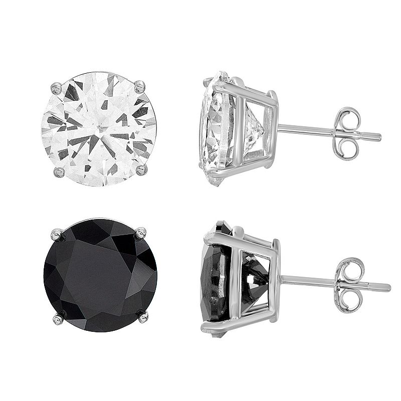 30031244 1913 Mens Stainless Steel Cubic Zirconia Two Piece sku 30031244