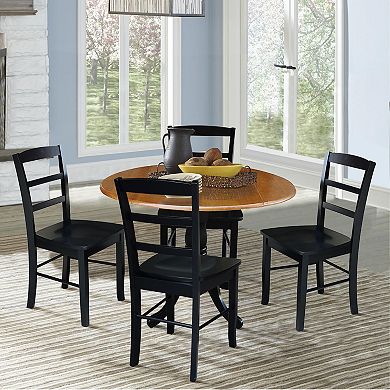 International Concepts Drop Leaf Dining Table & Dining Chairs 5-piece Set
