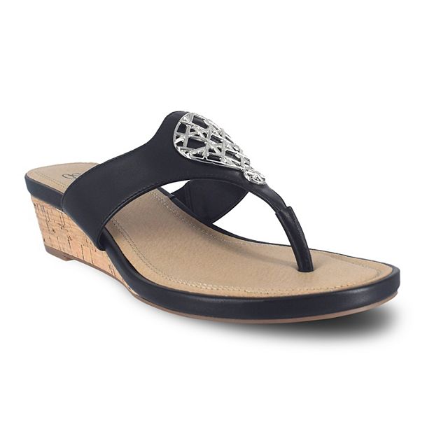 Thong sandals clearance with wedge heel