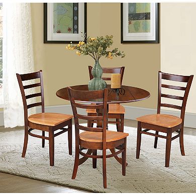 International Concepts Two Side Drop Leaf Dining Table & Chair 5-piece Set