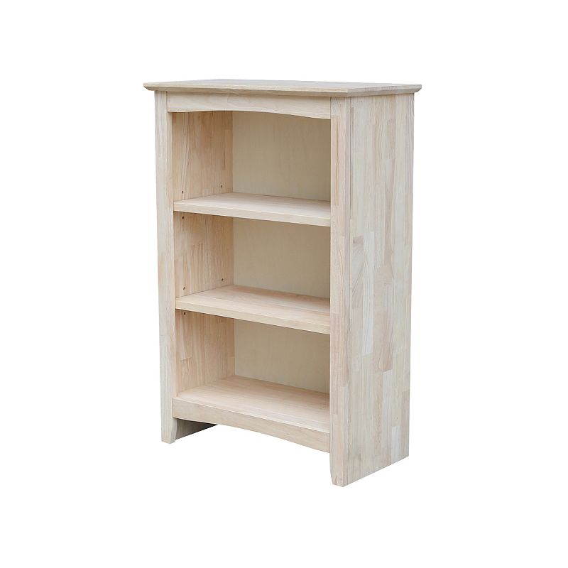 International Concepts Shaker 3-Shelf Bookcase, Multicolor