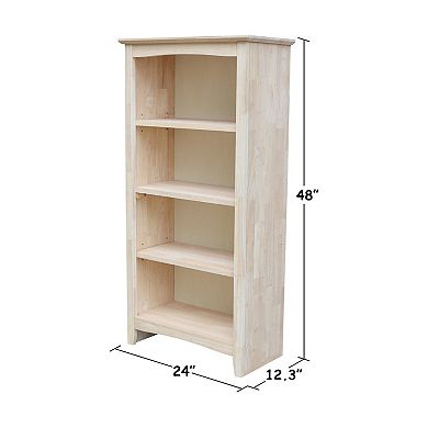 International Concepts Shaker 4-Shelf Bookcase