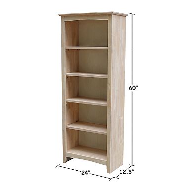 International Concepts Shaker 5-Shelf Bookcase