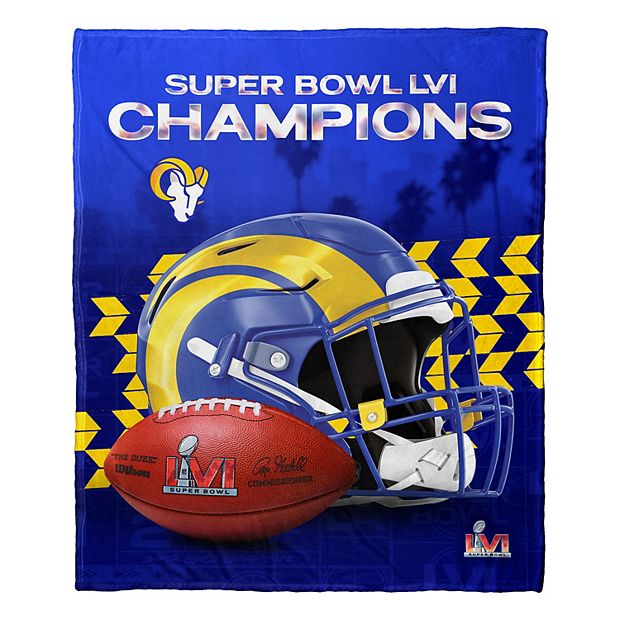 Los Angeles Rams Super Bowl LVI Champions Silk Touch Throw Blanket