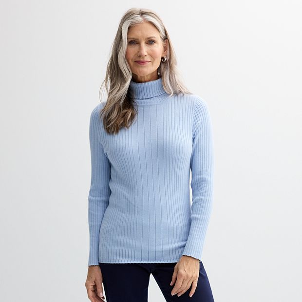 Gray croft & barrow turtleneck sweater with top buttons 2x/3X