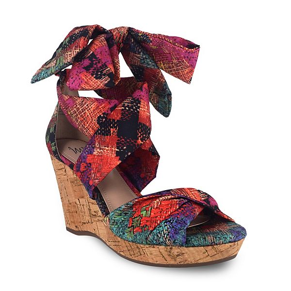 Impo Omyra Women's Ankle Wrap Wedge Sandals