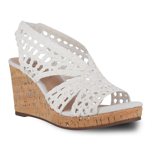 Kohls white wedge sandals shop
