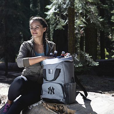 Picnic Time New York Yankees On The Go Roll-Top Cooler Backpack