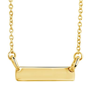 MC Collective 14k Gold Mini Bar Pendant Necklace