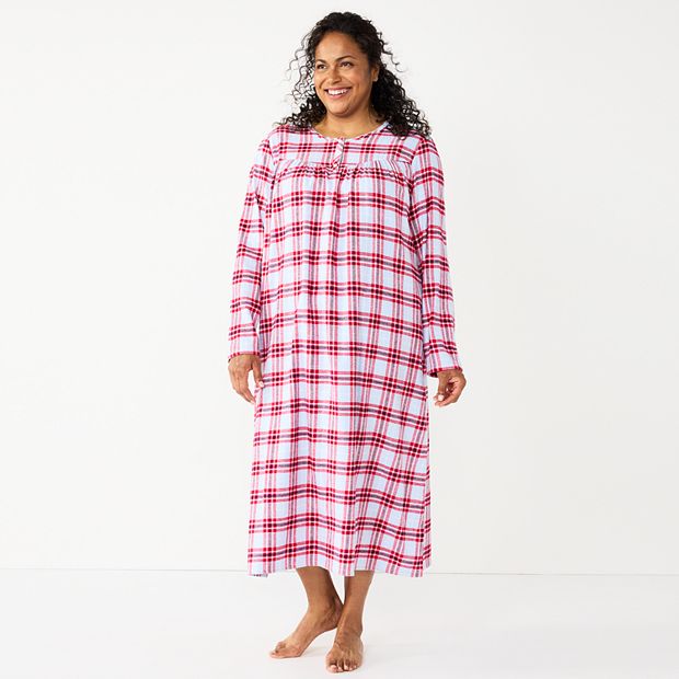 Plus Size Croft Barrow Flannel Long Nightgown