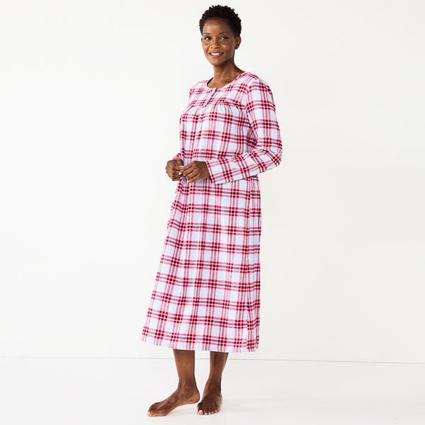 Petite Croft & Barrow® Flannel Long Nightgown