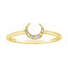 MC Collective 14k Gold Diamond Accent Crescent Moon Ring