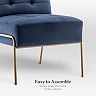 Armless Tufted Accent Chair