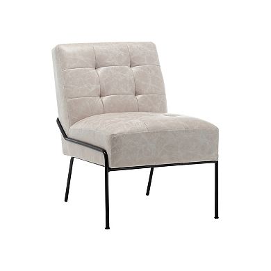 Armless Tufted Accent Chair