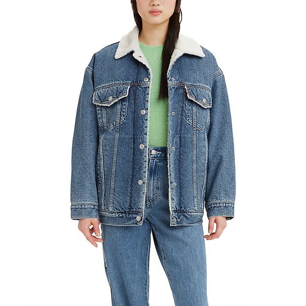 Levi's oversized sherpa denim jacket sale