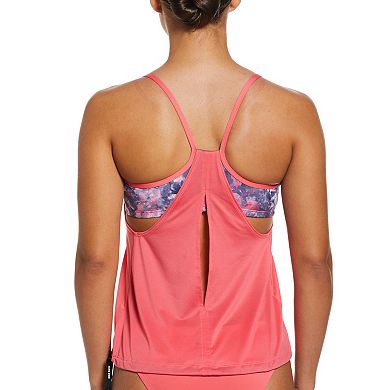 Women's Nike Layered Tankini Swim Top