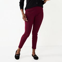 Poetic Justice Curvy Stretch Ponte Pull On Stitching Moto Legging