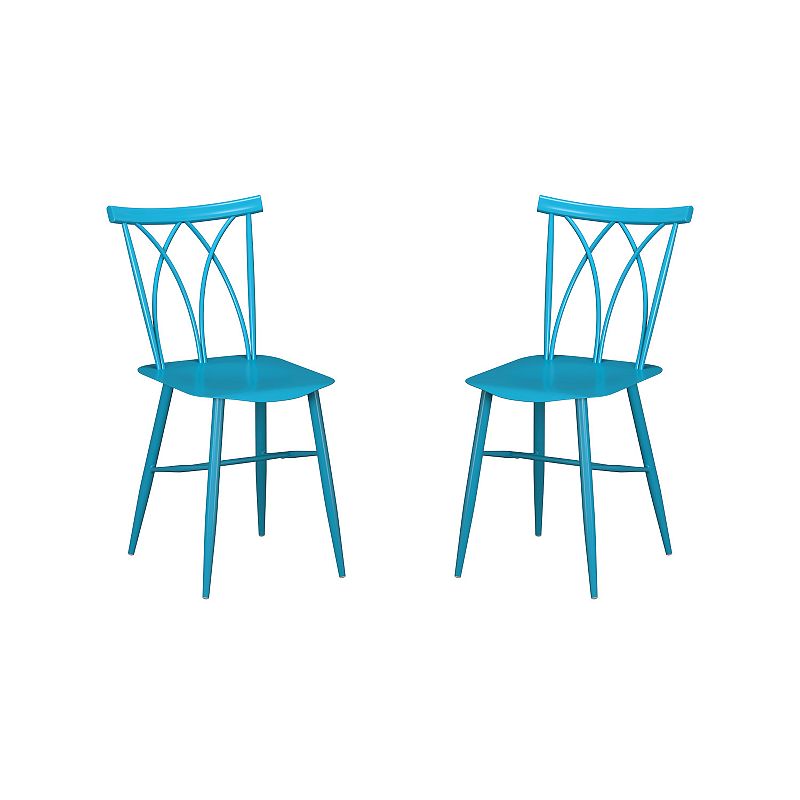 Lifestyle Solutions Avery Dining Chair 2-piece Set, Blue