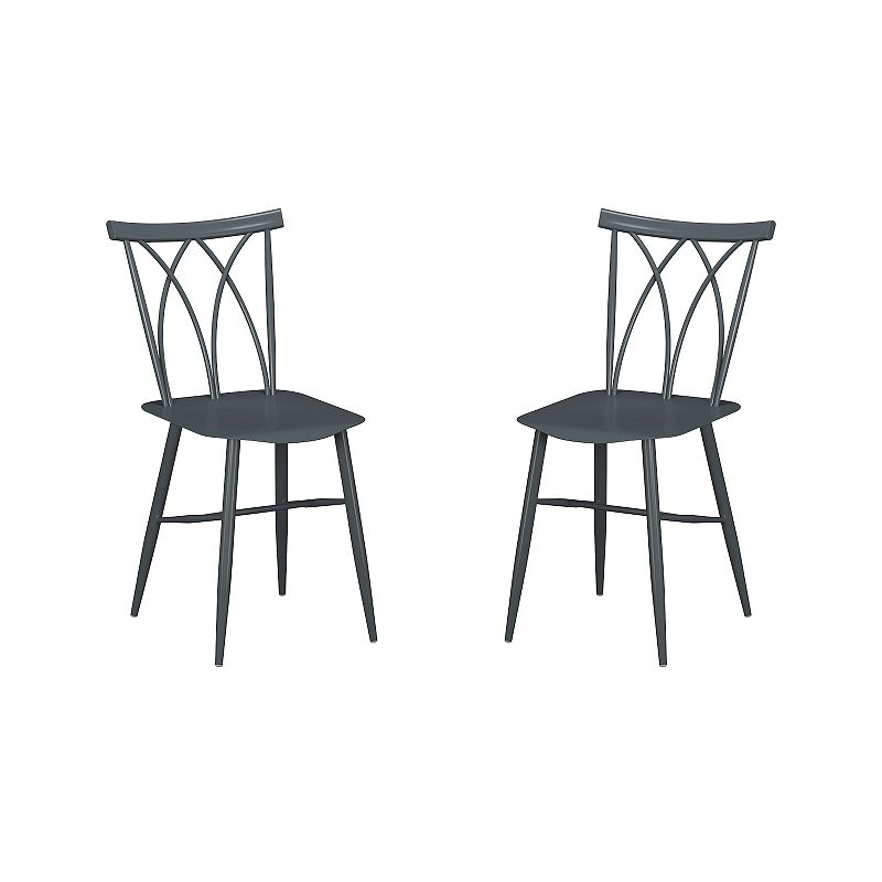 Lifestyle Solutions Avery Dining Chair 2-piece Set, Grey