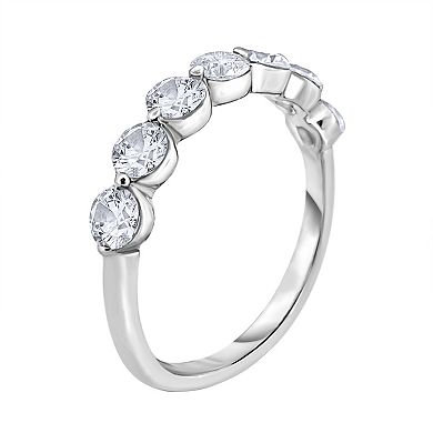 14k White Gold 1/2 Carat T.W. Diamond 7-Stone Wedding Ring