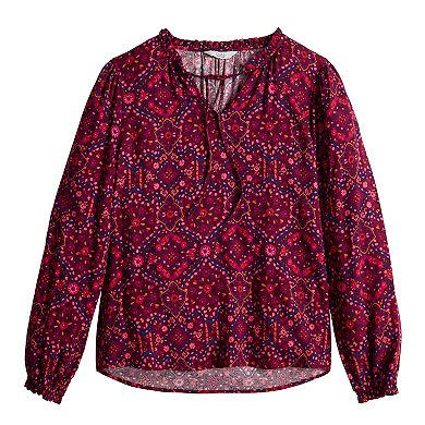 Women's Croft & Barrow® Tiered Textured Blouse