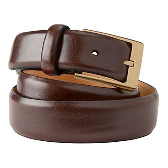 Men's Lands' End Leather Feather Edge Dress Belt