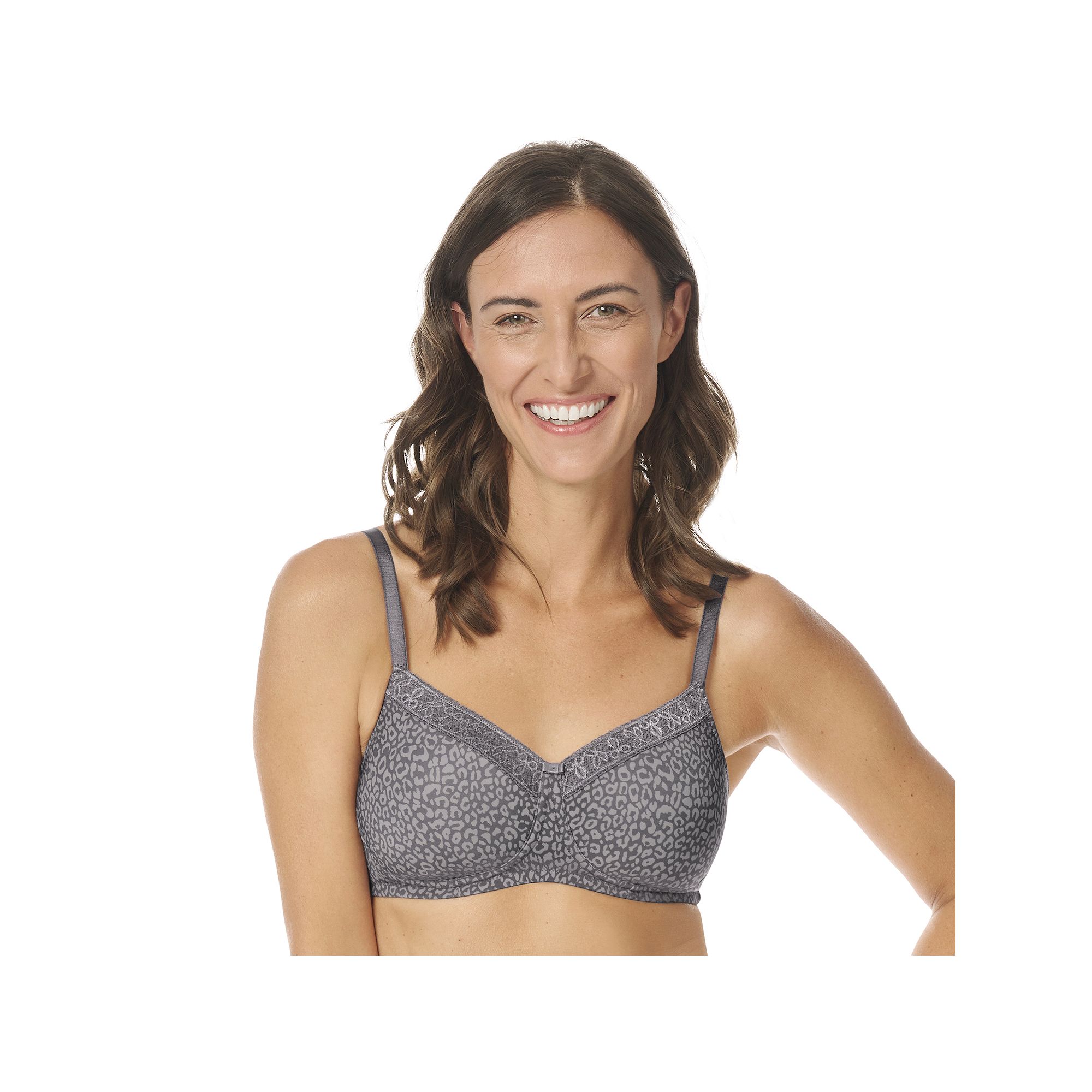 Amoena Bliss Padded Wireless Mastectomy Bra, Womens, Size: 32 D, Dark Grey