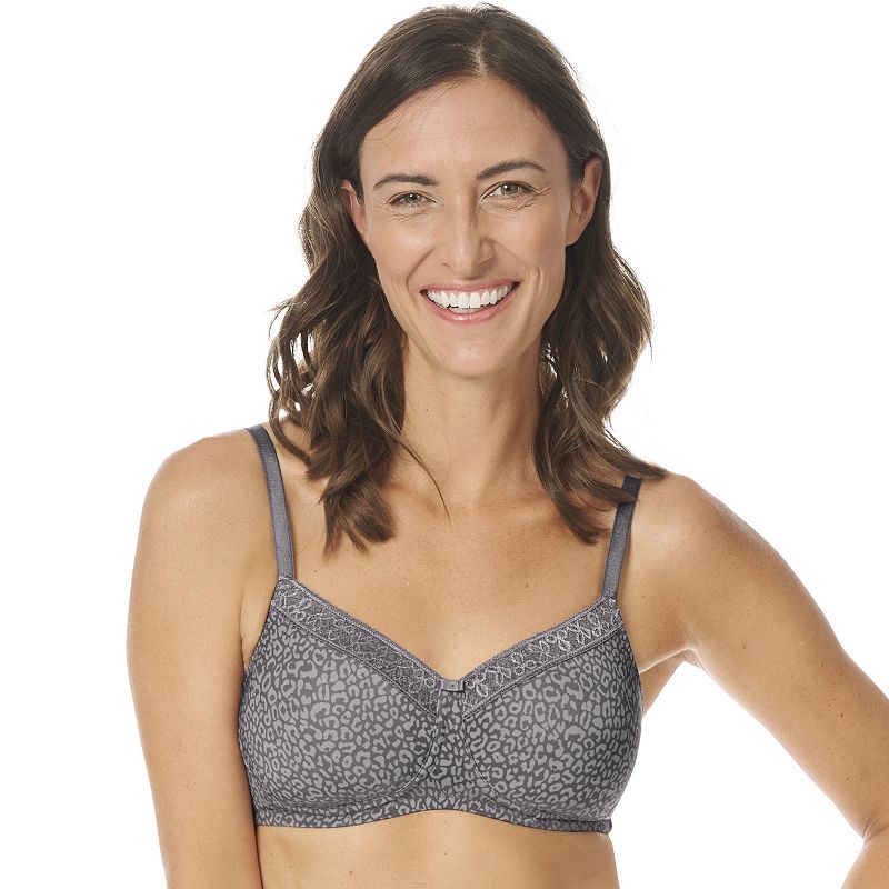 Amoena Bliss Padded Wireless Mastectomy Bra, Women's, Size: 32 D, Dark Grey Light Grey
